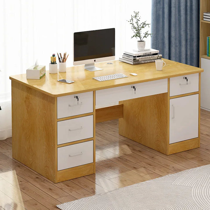 Modern Luxury Office Desk Drawers European Conference Floor Long Computer Desks Writing Executive Mesa De Escritorio Furniture