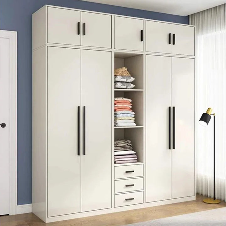 Designer White Wardrobe Space Saving Aesthetic Drawers Hotel Wardrobe Doors Display Apartment Szafa Na Ubrania Home Furniture