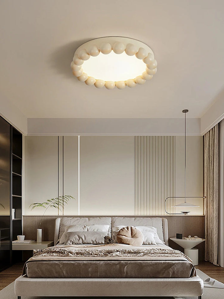 2023 New French Ceam Wabi Sabi Bedroom Nordic Marshmallow Original Designer Restaurant Room Japanese Popular Ceiling Lamp