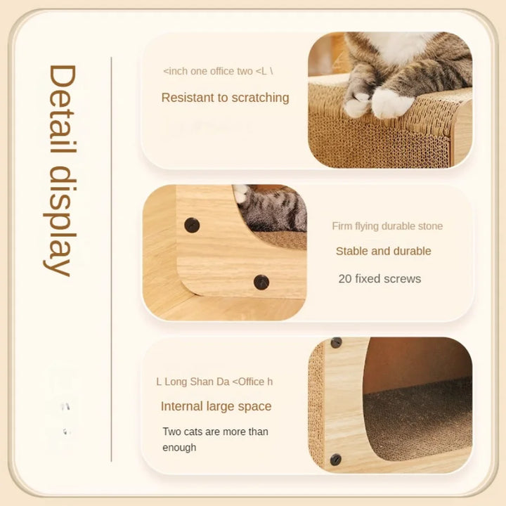 Toys Cute Cozy Cats Scratcher Breathable Habitats Furniture Luxury Cat Cushion Indoor Villa Areneros Para Gato Pets Supplies