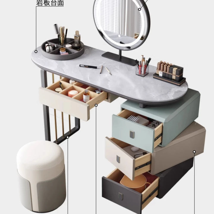 Mirror Mobile Dressers Cheap Cabine Women Storage Hotel Modern Makeup Table Smart Lighting Penteadeira Camarim Salon Furniture