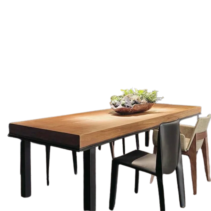 Modern Dinner Table Kitchen Home Service American Creative Unique Table Steel Art Beautiful Meeting De Comedor Home Furniture