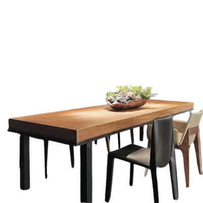 Modern Dinner Table Kitchen Home Service American Creative Unique Table Steel Art Beautiful Meeting De Comedor Home Furniture