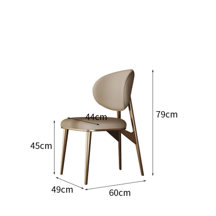 Throne Modern Dining Chair Nordic Individual Mental Kitchen Chairs Conference Office Sillas Para Comedor Luxury Furniture OK50CY