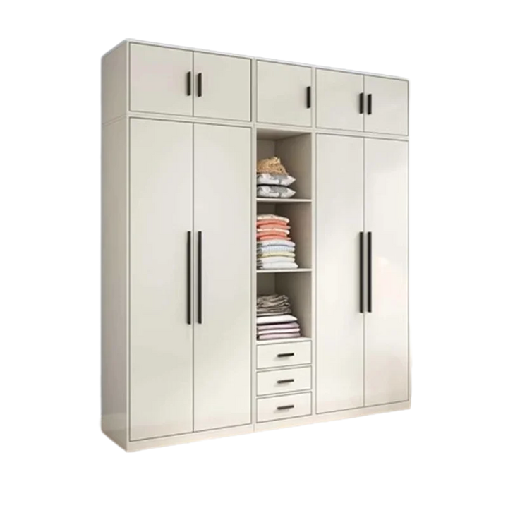 Designer White Wardrobe Space Saving Aesthetic Drawers Hotel Wardrobe Doors Display Apartment Szafa Na Ubrania Home Furniture