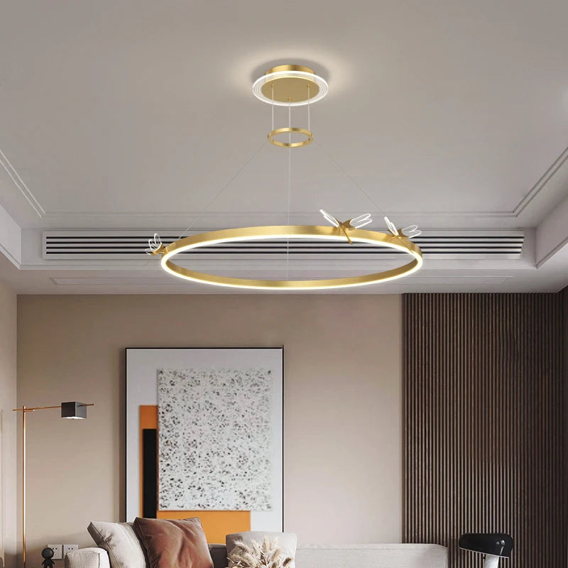 LED Ceiling Chandelier for Annular Dining Lighting Pendant Lamp Living Decoration Hanging Home Lamps Indoor Lighting