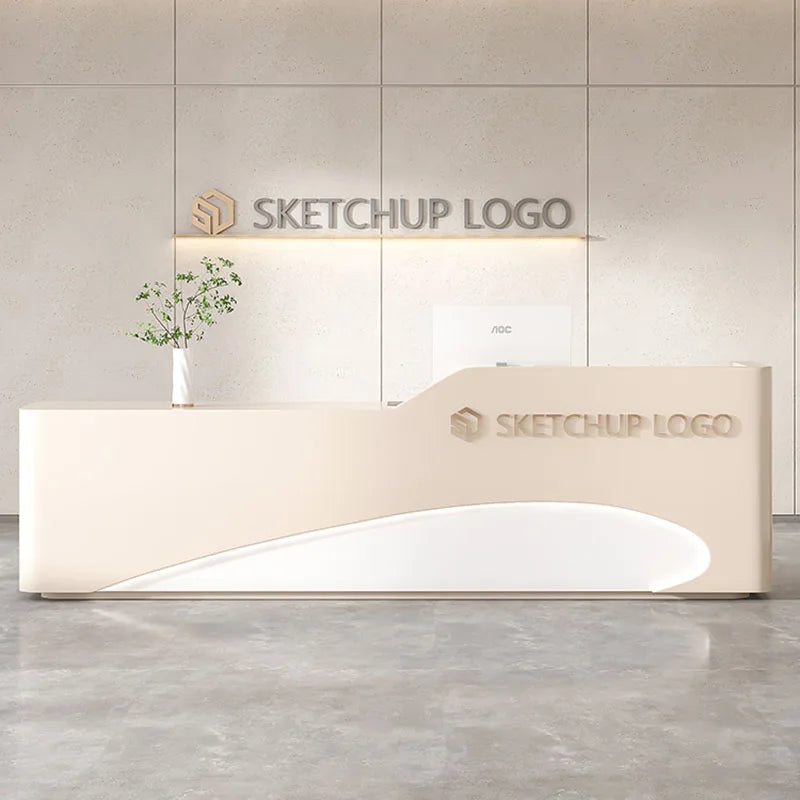 Modern Futuristic Reception Desks Service European Lectern Corner Checkout Reception Desks Club Escritorio Luxury Furniture