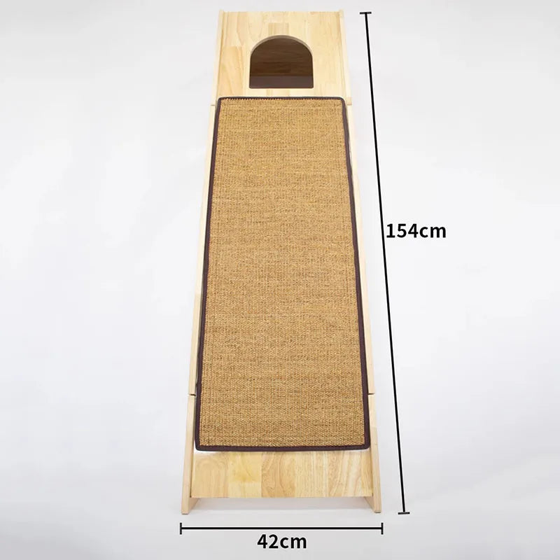 Scratching Wall Cat Tower Scratching Post Solid Wood Climbing Frame Against Small House Does Not Occupy Cat Nest Pet Products