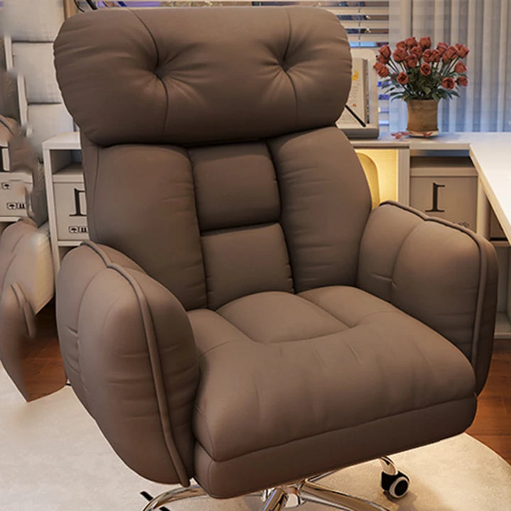 Leather Lazy Office Chair Massage Full Body Emperor Camp Makeup Comfortable Nordic Bar Office Chair Arm Stoel Salon Furniture