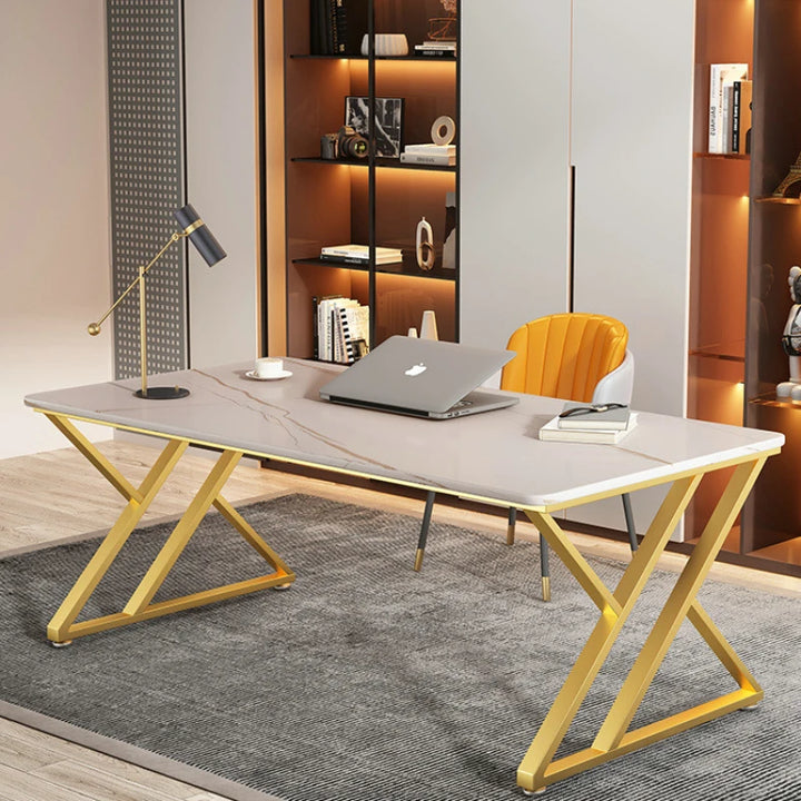 Study White Work Desk Office Simplicity Study Computer Work Desk Reception Modern Scrivania Angolare Work Furniture HD50WD