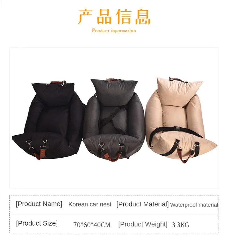 South Korea Car Pet Kennel Waterproof Fabric Easy To Clean Detachable Pet Kennel Home Car Safety Seat Cushion Dog Mattress