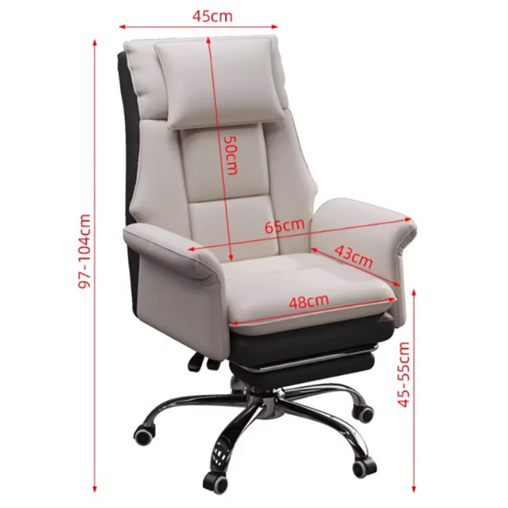 White Luxury Office Chair Mobile Footrest Premium ﻿aesthetic Gaming Chair Minimalist High Back Cadeira De Escritorios Furniture