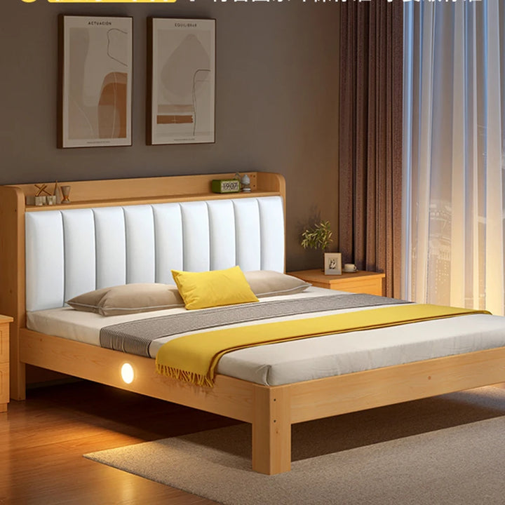 Wooden Full Bed Modern Double Frame Bedroom Beauty Bed Safe Sex Princess Sleeping Platform Camas De Dormitorio Hotel Furniture