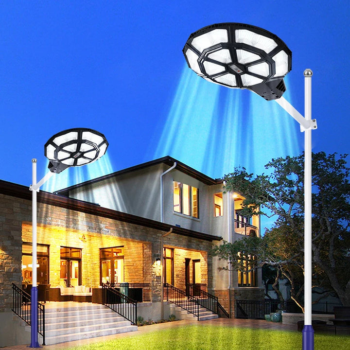 UFO Round Solar Lights Outdoor with Motion Sensor Waterproof Solar Street Lamp for Lighting Garden Sunlight Solar Wall LED Light