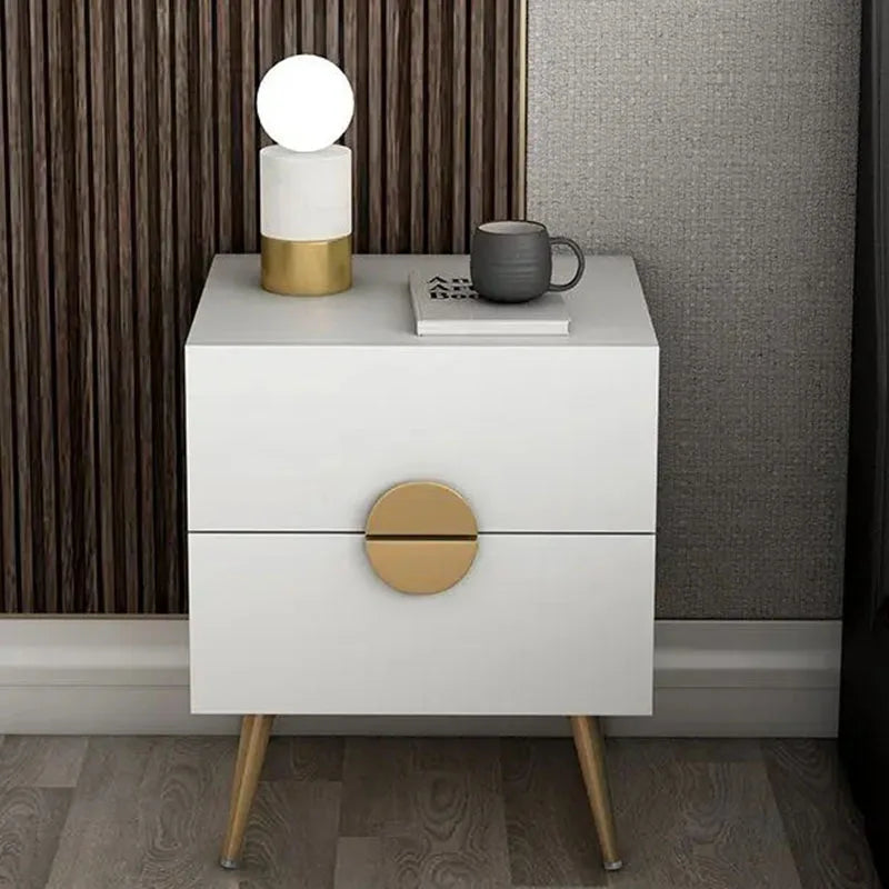 Decorative Narrow Bedside Table Cabinet Living Room Office Luxury Modern Interior Nordic Nightstands Bedroom Wooden Furniture