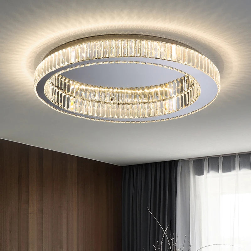 Luxury Crystal LED Ceiling Lights Home Living Dining Room Lighting Decor Lustre Pendant Chandelier Indoor Bedroom Lights Fixture