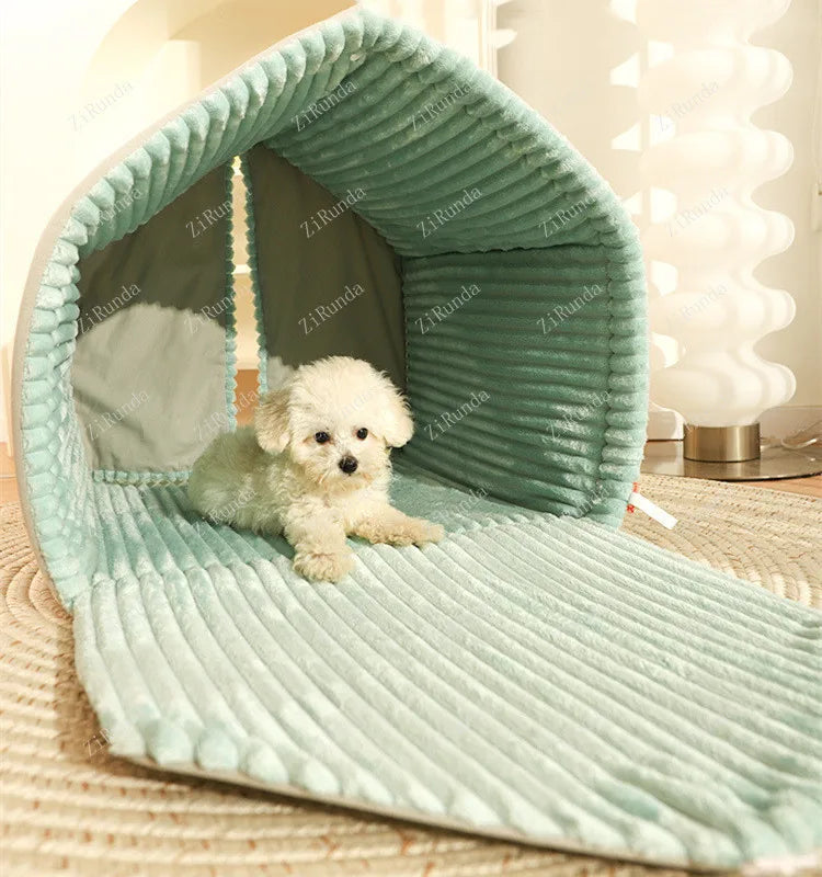 INS winter fluffy dog house, family living room, pet warm house, pet supplies