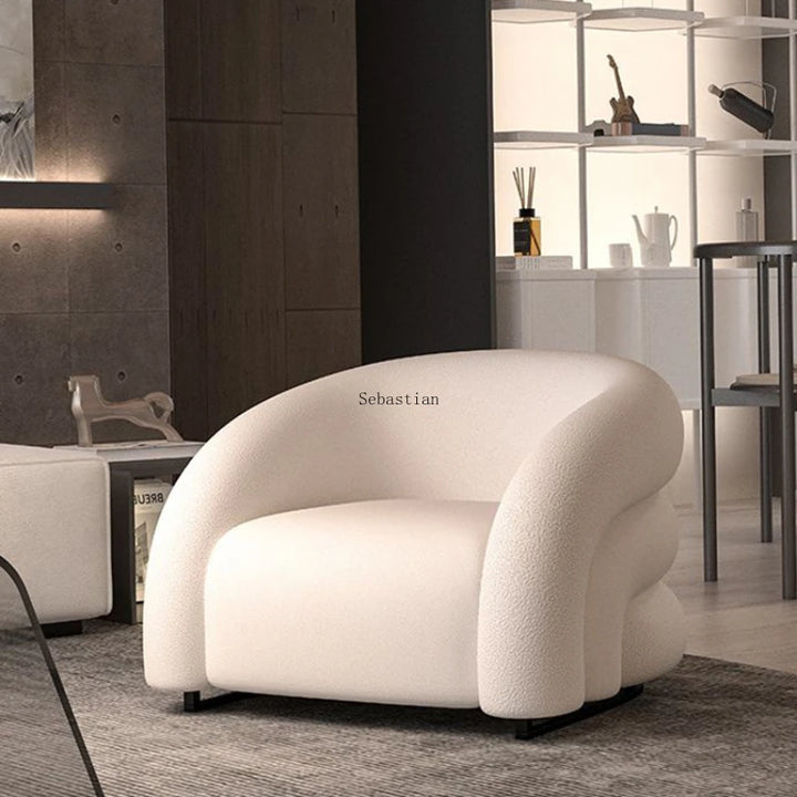 Internet celebrity light luxury single chair Nordic leisure small apartment living room, bedroom, balcony, lazy sofa chair