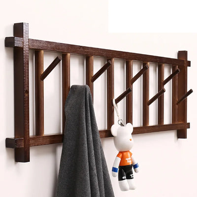 Rail Door Folding Coat Rack Outdoor Wooden Clothes Rack Hallway Nordic Recibidor De Entrada Mueble Nordic Furniture WWH200YH