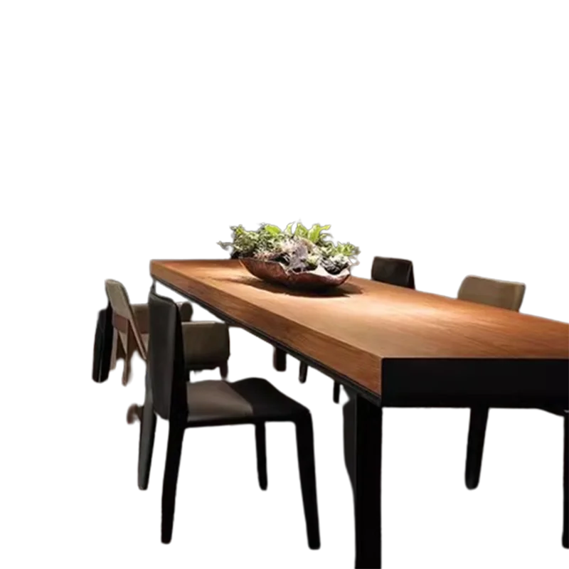 Modern Dinner Table Kitchen Home Service American Creative Unique Table Steel Art Beautiful Meeting De Comedor Home Furniture