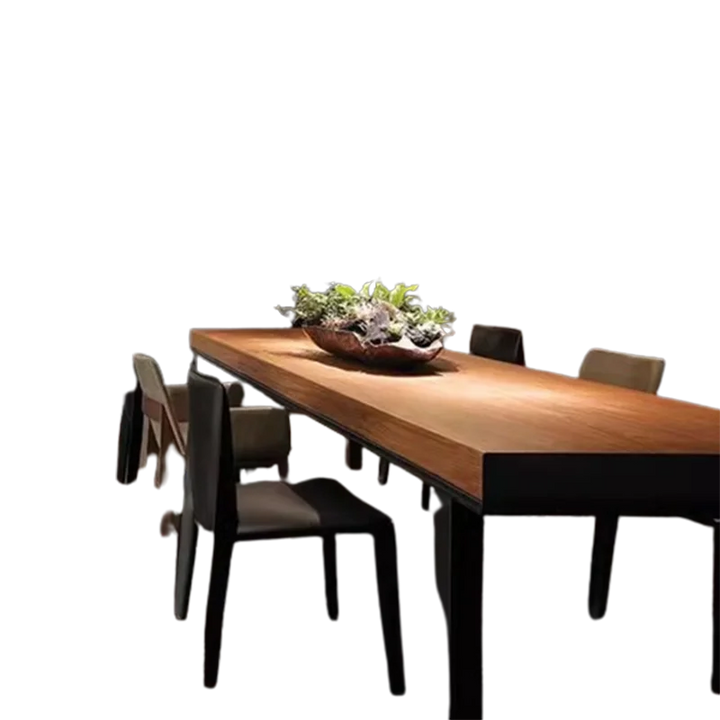 Modern Dinner Table Kitchen Home Service American Creative Unique Table Steel Art Beautiful Meeting De Comedor Home Furniture