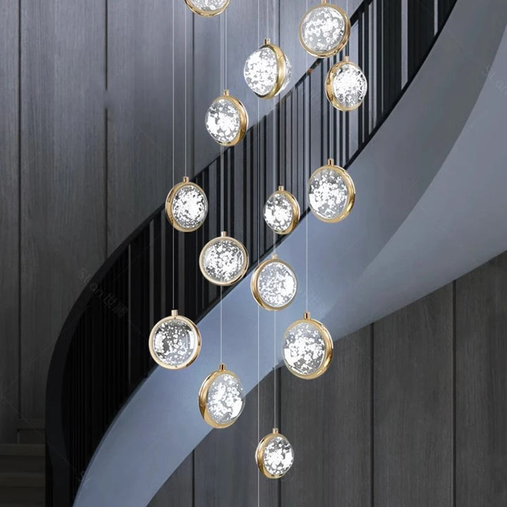 Modern Stair chandelier Nordic light luxury simple Ceiling lamps hanging light led chandeliers for the living room indoor light