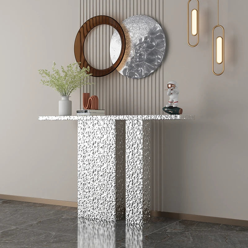 Nordic Corner Living Room Table Silver Console Classic Vertical Garden Table Nordic Mini Tisch Wohnzimer Hallway Furniture