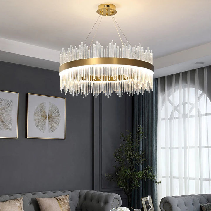 Post Modern Crystal Light Luxury Chandelier Nordic Minimalist Living Room Dining Room Chandelier Bedroom Lamp LED Lamp