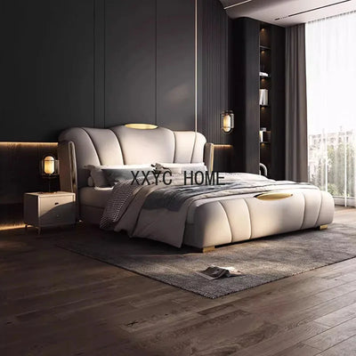 Fancy Platform Bed Frames Queen Wood Storage Modern Luxury King Size Bed Lounge French Cama Box Casal Bedroom Set Furniture