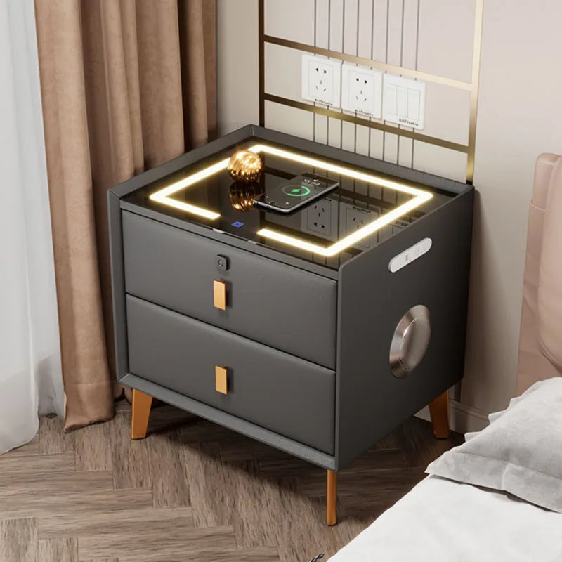 Charging Smart Night Table Nordic Wooden Dressers Hotel Storage Modern Nightstand Drawers Table De Chevet Bedrooms Furniture