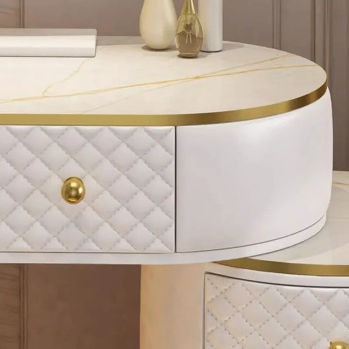 Gorgeous Small Apartment Makeup Table Retro Style Girl High-end European Makeup Vanity Luxury High-end Commode Home Furniture