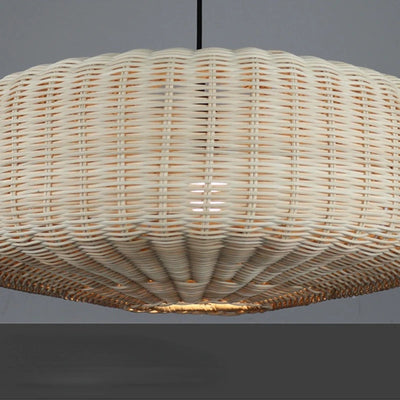 Southeast Asia Handmade Rattan LED Pendant Lights Living Dining Room Restaurant Bar Decor Hanging Chandeliers Suspension Lustre