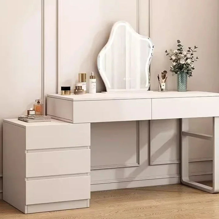 Lights Mirror White Dresser Bedroom Modern Minimalist Nordic Vanity Tables Makeup Storage Tavoli Da Trucco Home Furniture LJ50DT