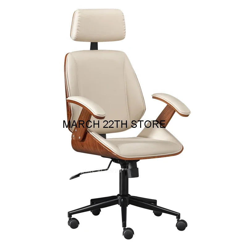 Office Gaming Chairs Modern Home Furniture Lift Swivel Backrest Chair Leather Comfortable Computer Boss Armchair Ergonomic