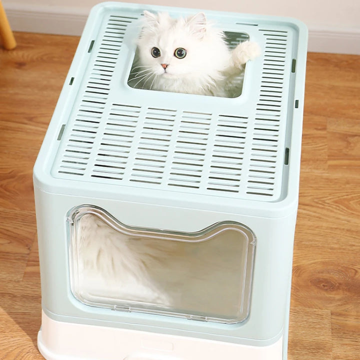 Deodorization Supplies Tray Cat Bedpans Top Entry Bathroom Enclosed Hidden Cat Bedpans House Arenero Gatos Pet Products RR50CB