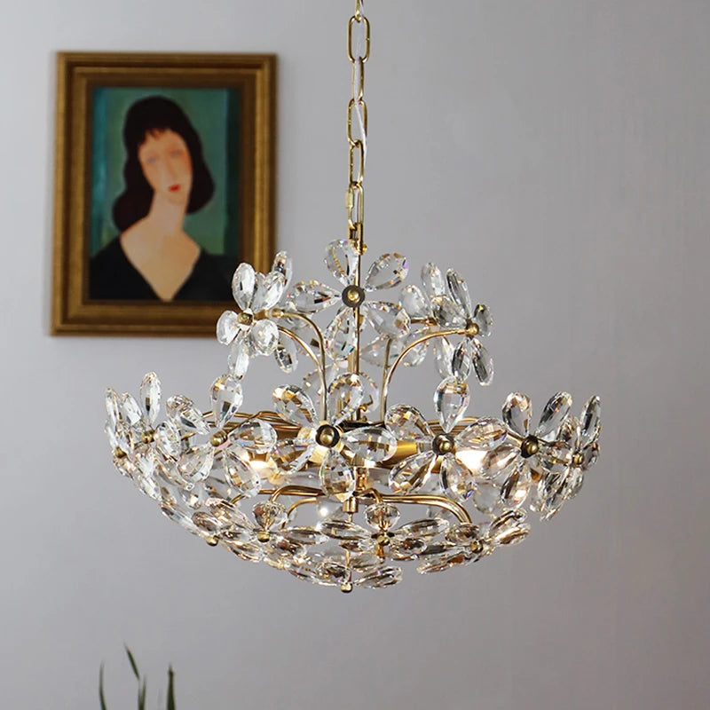 Nordic Chandelier Lighting For Bedroom Living Dining Room Glass Petals Ceiling Chandeliers Home Decoration Pendant Lamp Fixtures