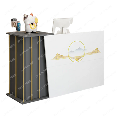 Bar Counter Reception Desk Wood Display Cabinet Beauty Reception Desk Commercial Office Escritorios De Oficina Furniture