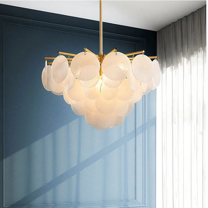 Modern Luxury LED Chandeliers Diamond Glass Pendant Lamp Metal Hanging Light For Living Bedroom Ceiling Lustre Home Decoration