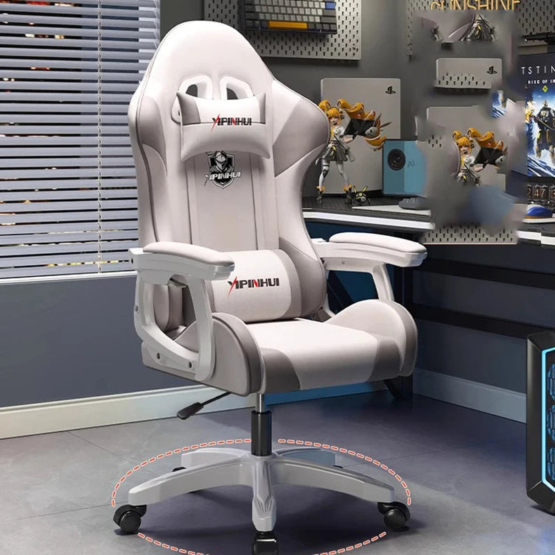 White Lounge Meditation Chair Relax Comfy Modern Swivel Gaming Chair Computer Bedroom Cadeira De Escritorio Office Furniture