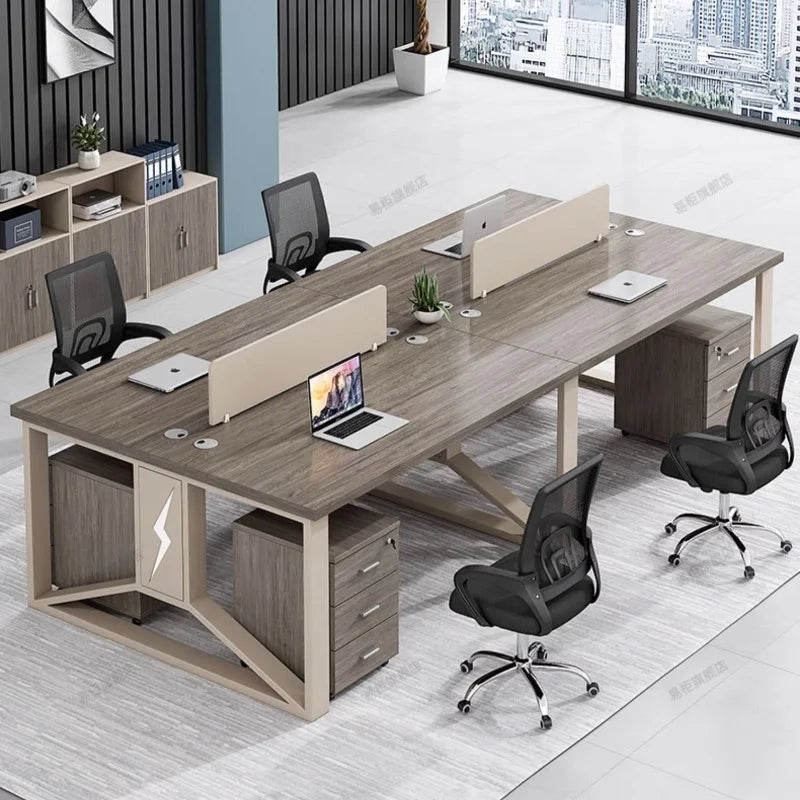 Staff Computer Office Desks Workbench Modern Single Laptop Office Desks Table Write Escritorio Ordenador Work Furniture QF50OD