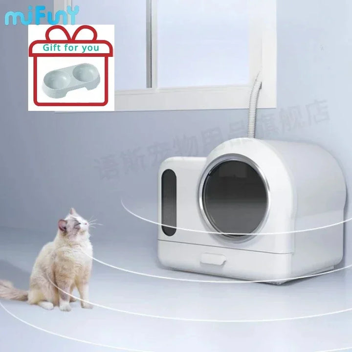 MiFuny Automatic Cat Litter Box Self Cleaning Smart Deodorization Cat Toilet Detachable Cat Litter Drawer Enclosed Pet Supplies