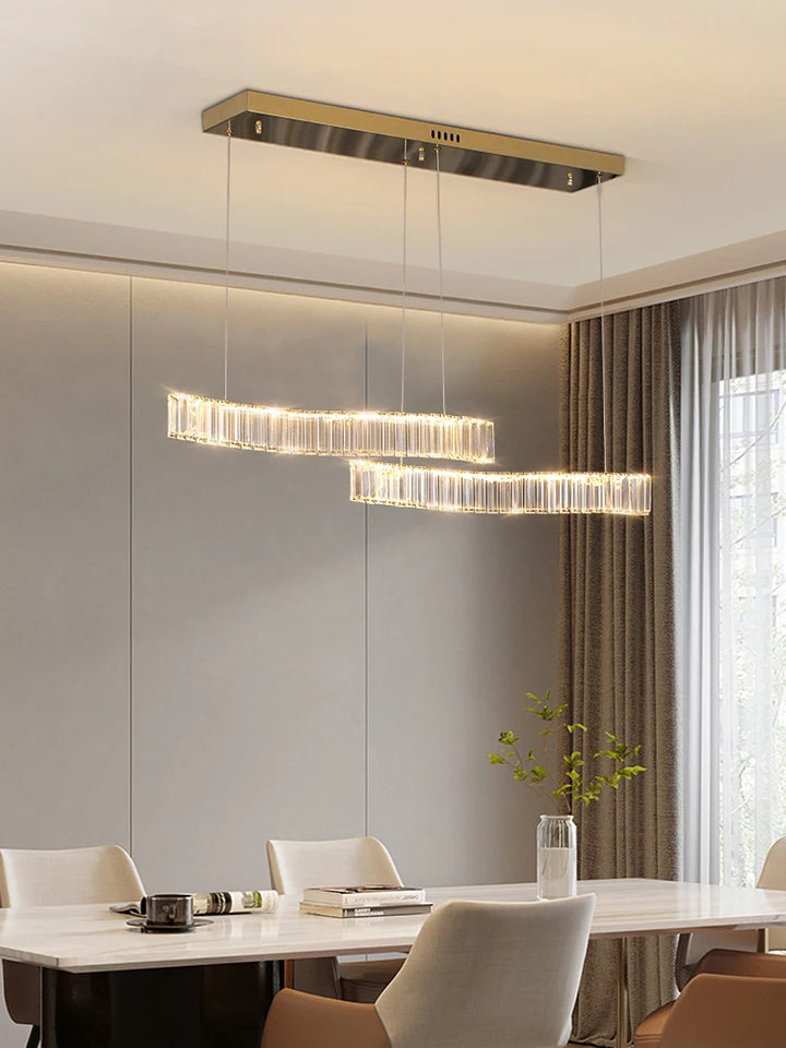 Wave gold luxury crystal chandelier for living room dining room high quality crystal lighting ceiling light