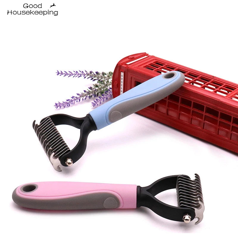 Pets Fur Knot Cutter Dog Grooming Shedding Tools Pet Cat Hair Removal Comb Brush Double sided Pet Products Suppliers 20d