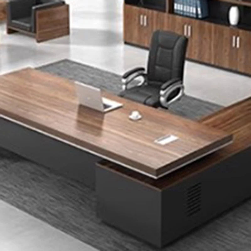 Conference L Shaped Office Desks Workbench Drawers Gaming Organizers Computer Desks Dark Storage Escritorios Oficina Furniture