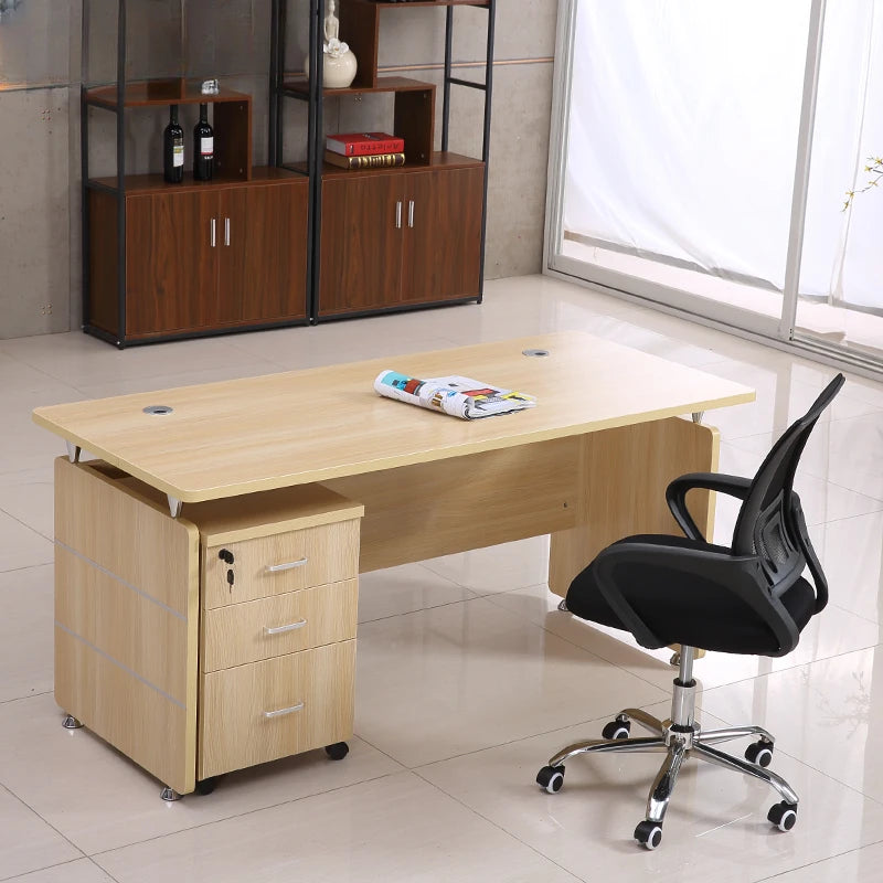 Cabinet Drawer Office Desks Simplicity Modern Computer Single Person Office Desks Assemble Simple Escritorios Furniture QF50OD