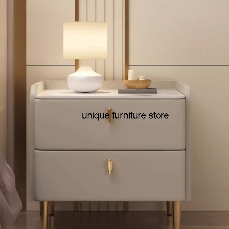 White Bedroom Night Table Nordic Minimalist Trendy Luxury Nightstands Plastic Drawer Articulos Para El Hogar Hotel Furniture