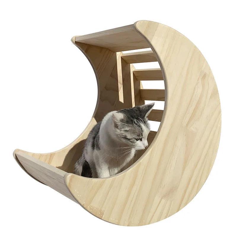 DIY Cat Climbing Wall Cat Aerial Corridor Large Luxury Wall Space Capsule Wooden Cat Planking Pet Gym Indoor Items Gift