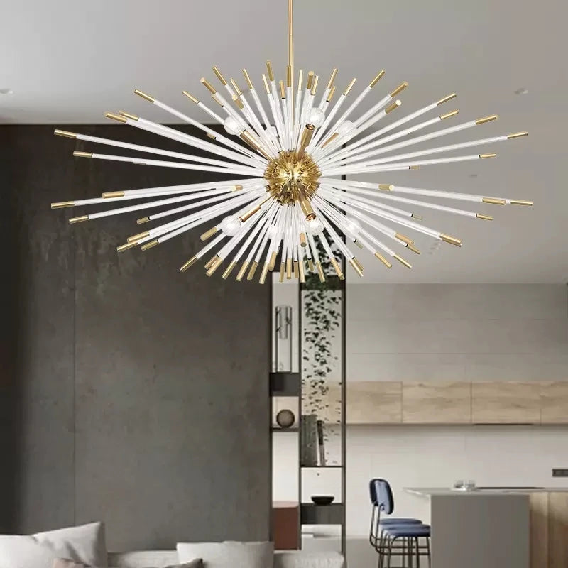 Nordic LED Chandeliers Dandelion Hanging Pendant Lighting Fixtures Living Dining Room Restaurant Luxury Decor LED Ceiling Lustre