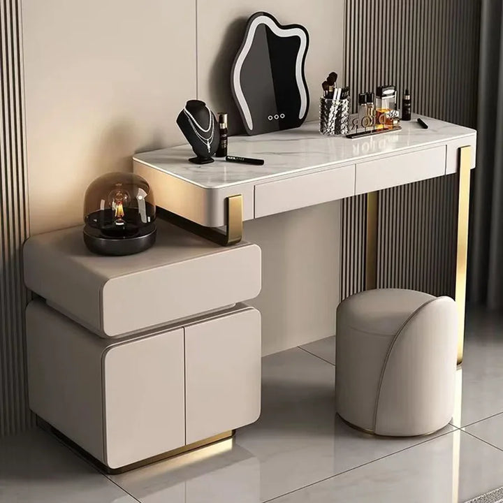 Modern Vanity Table Wood Nordic Teenager Italian Extendable Dividers Design Drawer Dressers Large Kaptafel Bedroom Furniture