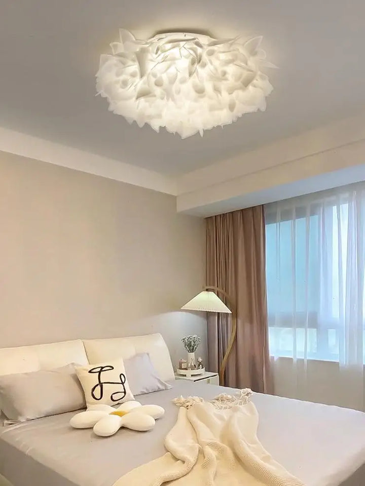 LED Living Room Decor Petal Ceiling Lamps Modern Indoor Lighting Italian Designer Bedroom Dimmable Lights Dining Room Chandelier